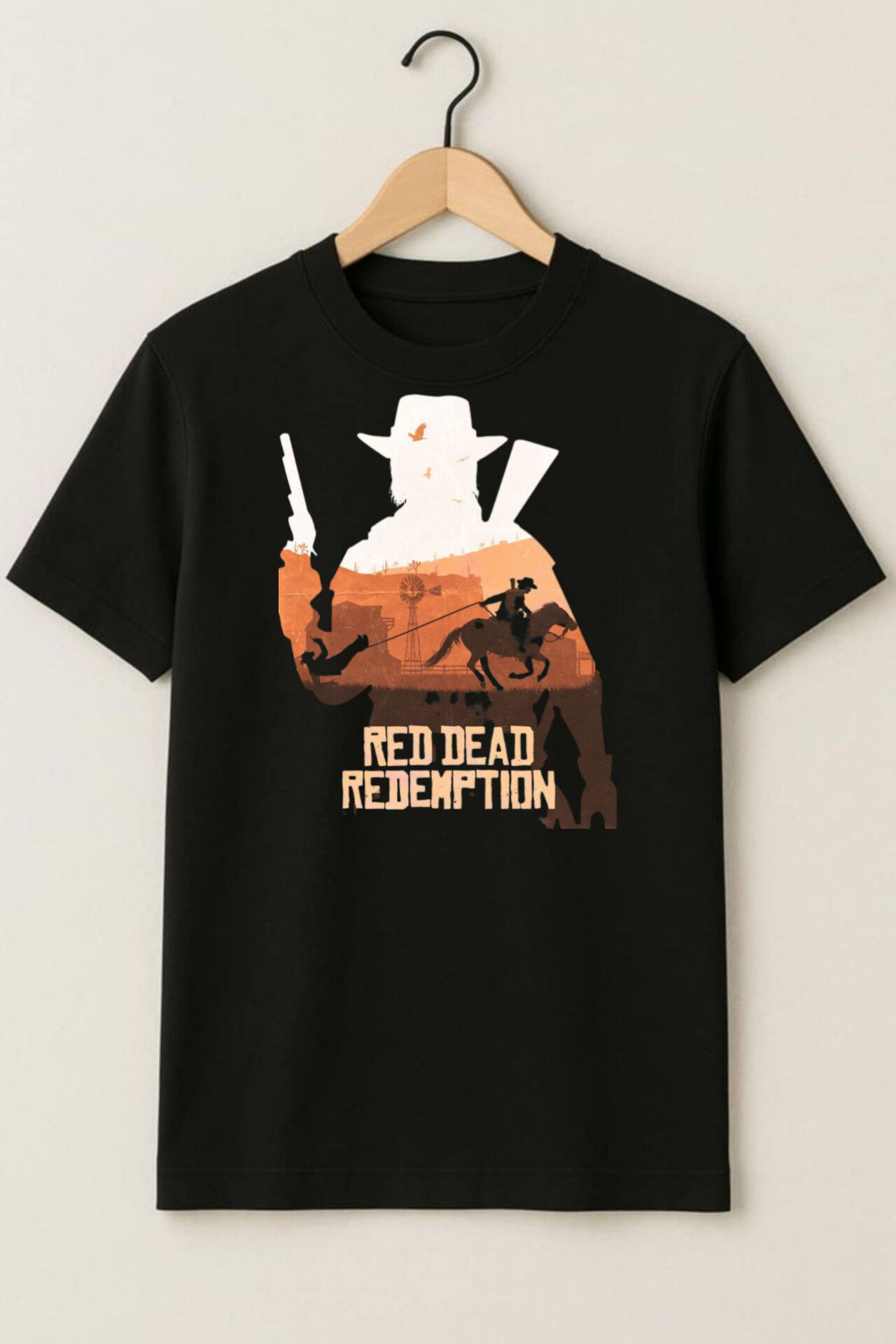 تیشرت گیمینگ طرح رد دد (Red Dead)