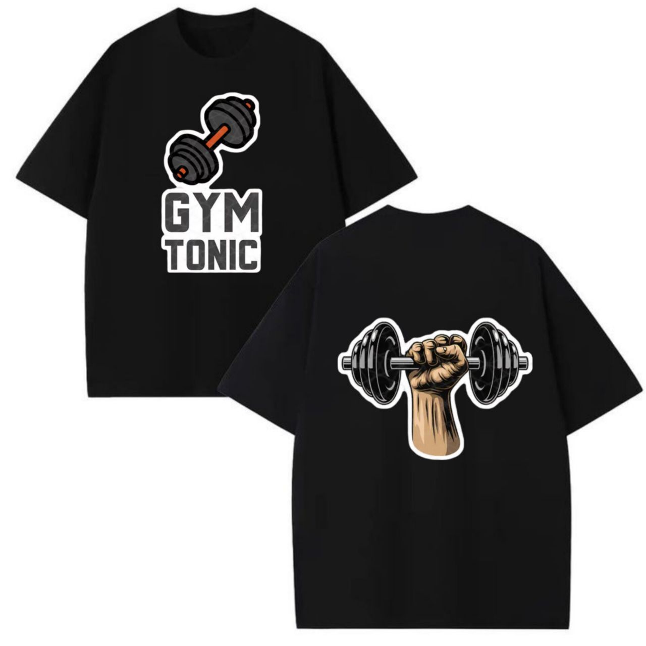 تیشرت طرح وزنه و عضله