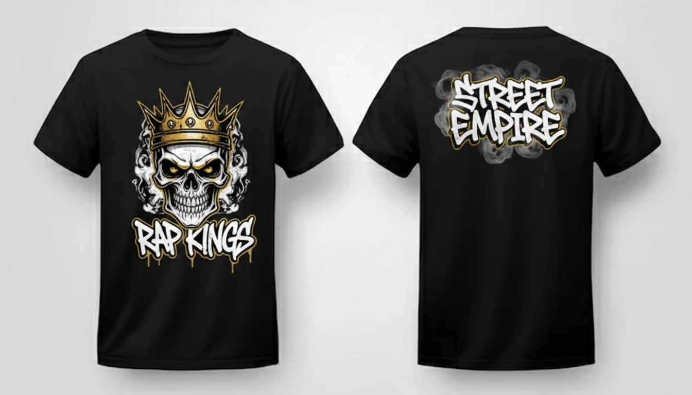 تیشرت طرح رپی