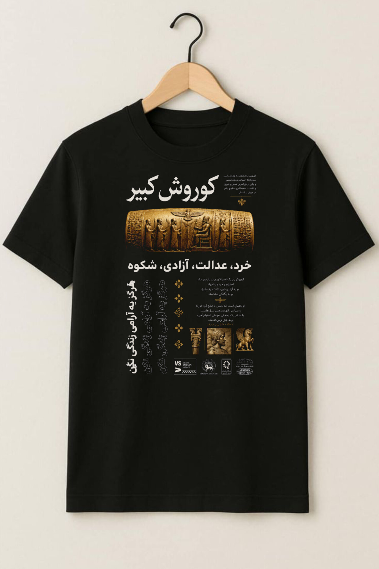 تیشرت طرح کوروش کبیر